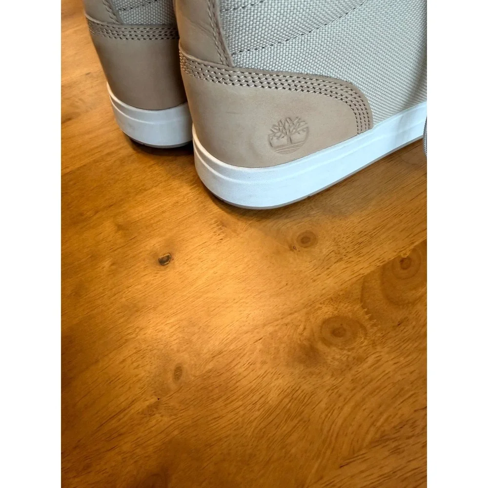 Timberland Davis Square Chukka Mens Tan Beige Leather ReBOTL Sneakers A1Y9P 11.5